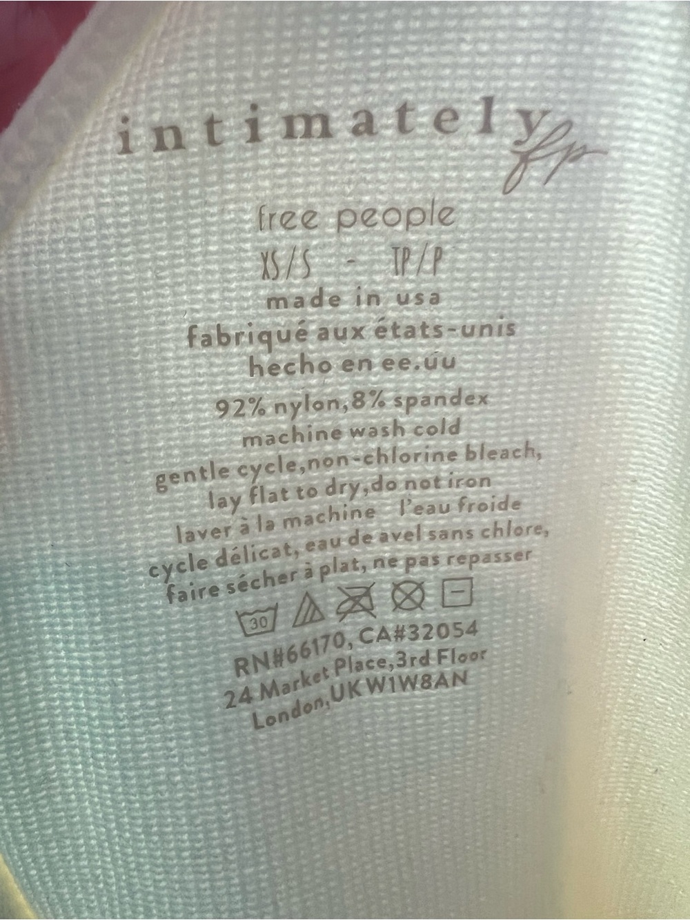 Free People Intimately Ivory Ribbed Racerback Tunic Tank XS/S NWT - Picture 3 of 10
